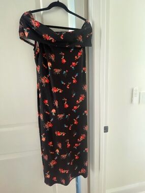 Rachel Roy Black Floral Midi